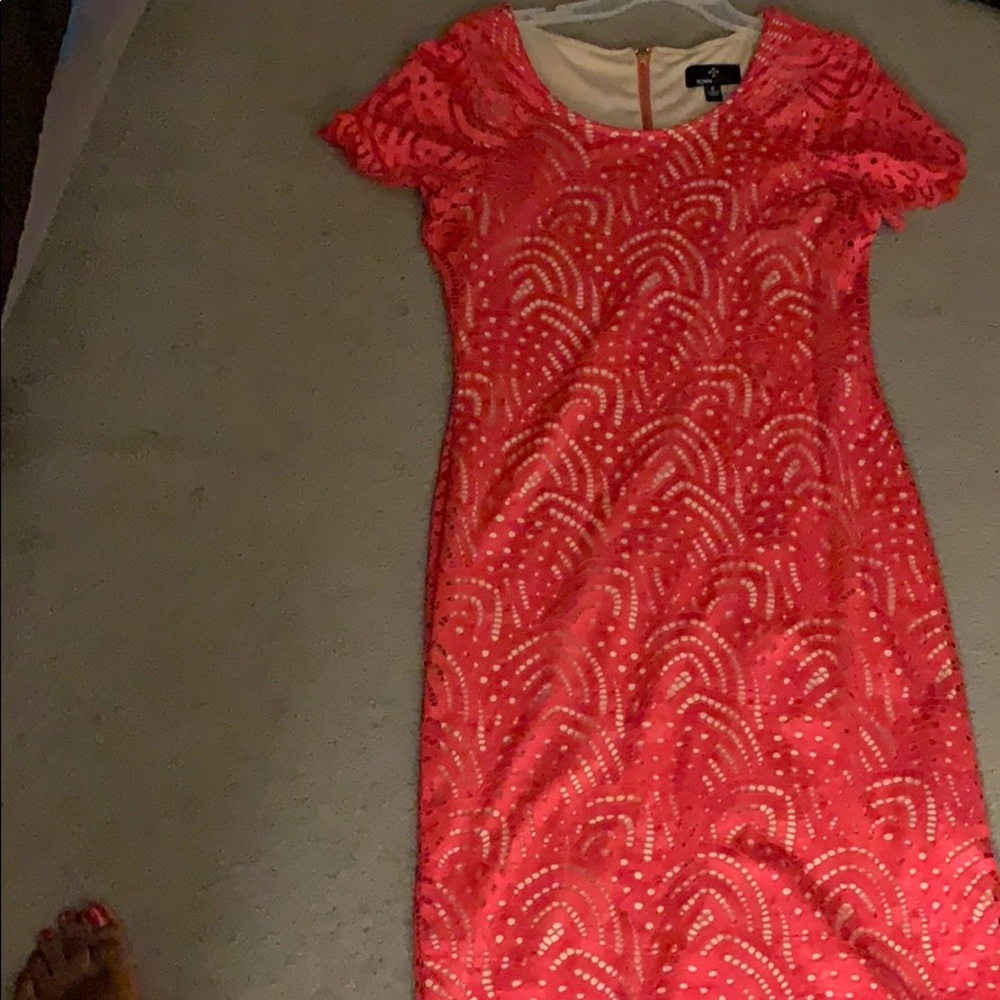 Salmon colored dress size 6